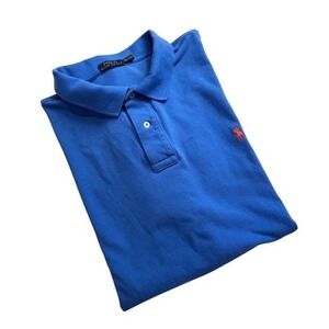 Polo Ralph Lauren Polo Shirt Mens 4XLT Blue SS Pony Logo Cotton Pique A56